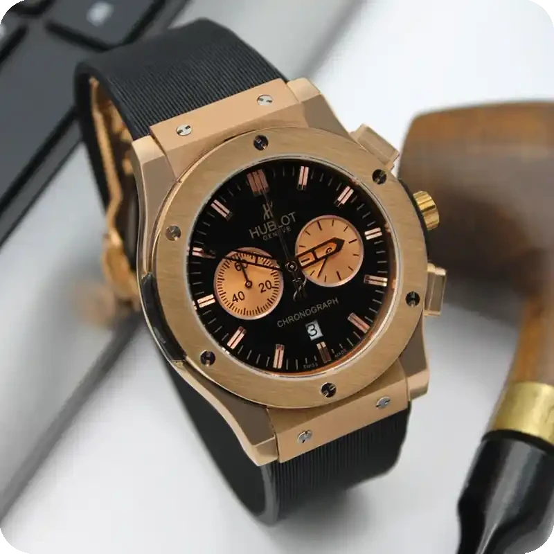 ساعت هابلوت مردانه کرنوگراف رزگلد 04.webp